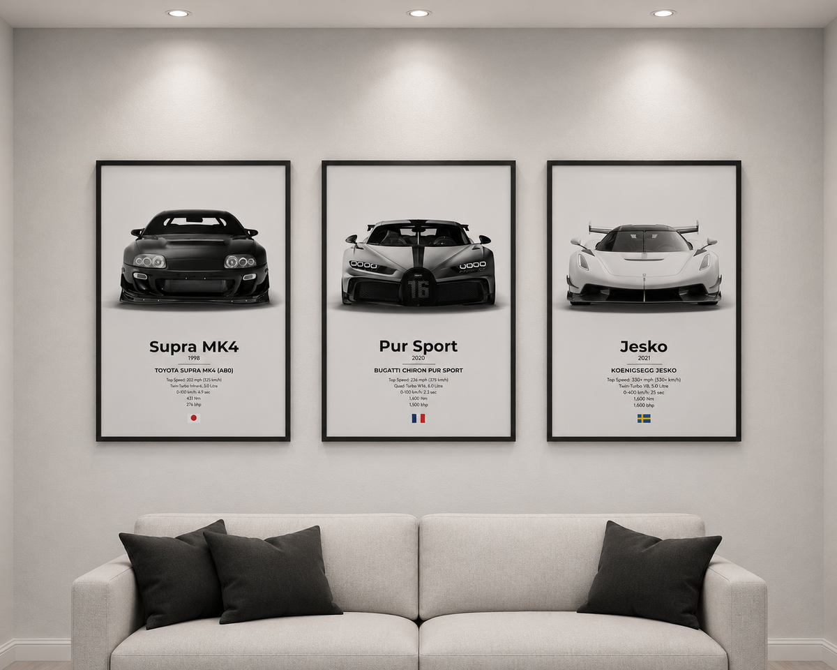 Trinity Car Frames White
