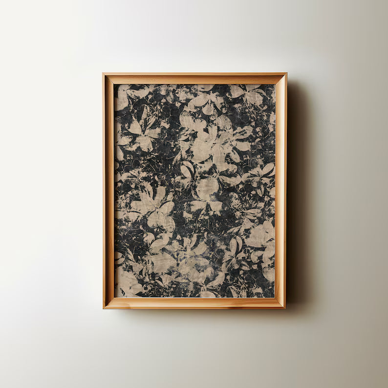 Neutral Abstract Floral Wall Art | Modern Botanical Printable for Minimalist Home Decor | Large Wall Art | Preppy Wall Decor
