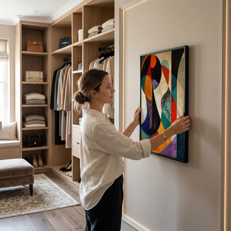 Geometric Framed Artwork