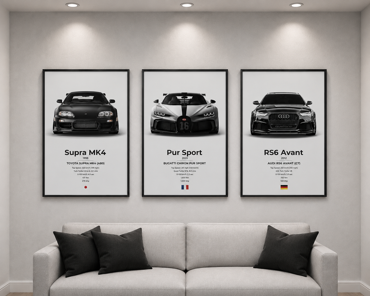 Trinity Car Frames White