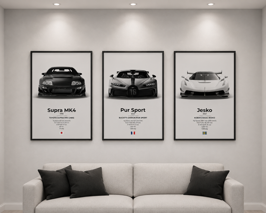 Trinity Car Frames White
