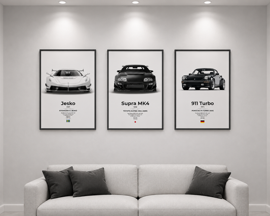 Trinity Car Frames White