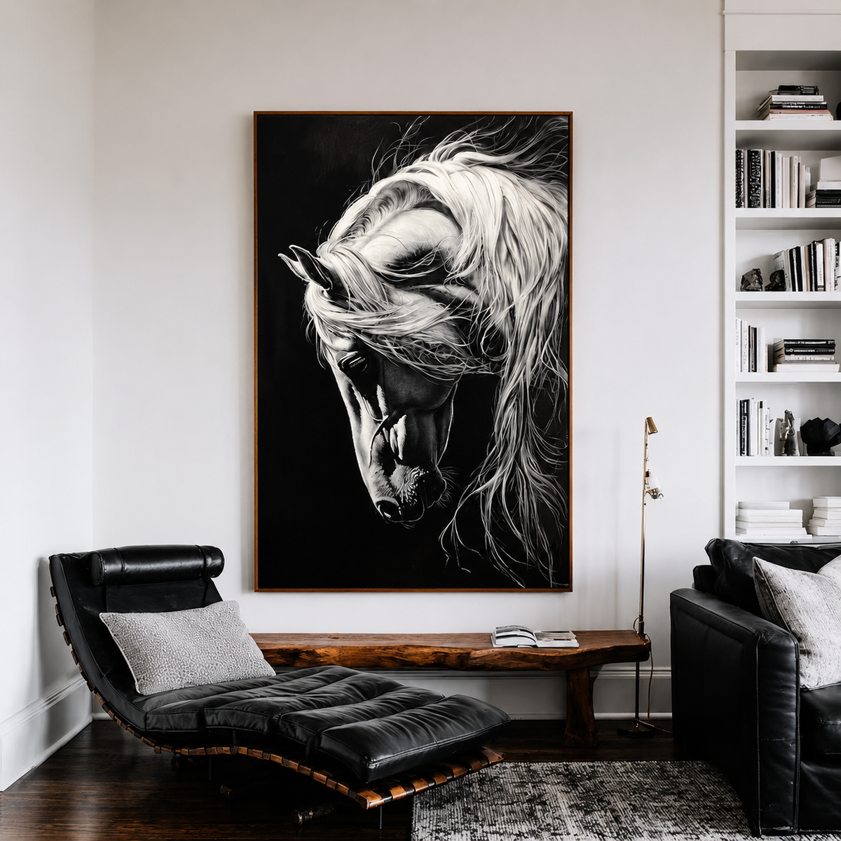 Black & White Horse Art