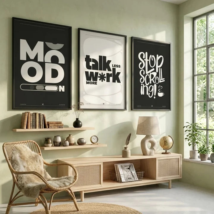 Hustle Script Digital Wall Poster