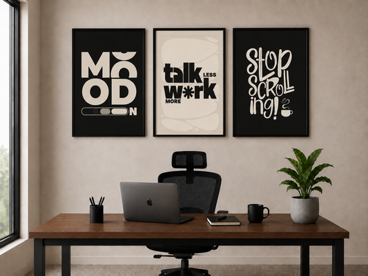 Hustle Script Digital Wall Poster