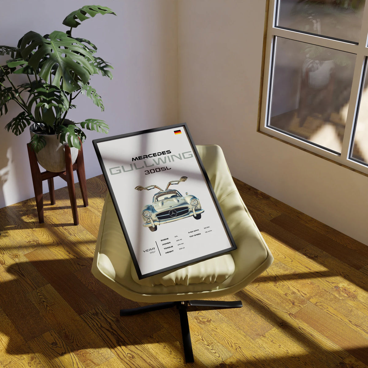 MERCEDES 300SL Poster  : Luxury SUV Car Lover Print.
