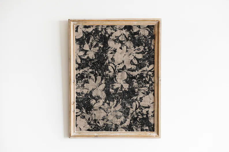 Neutral Abstract Floral Wall Art | Modern Botanical Printable for Minimalist Home Decor | Large Wall Art | Preppy Wall Decor