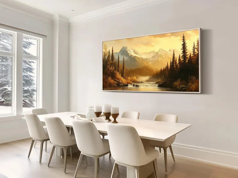 Gold Forest Wall Art Mountain