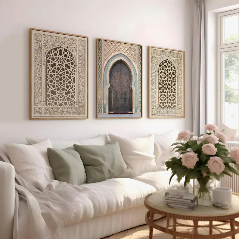 SET OF 3 Vintage , Single Islamic art frame, Muslim gift ideas , Calligraphy frame.