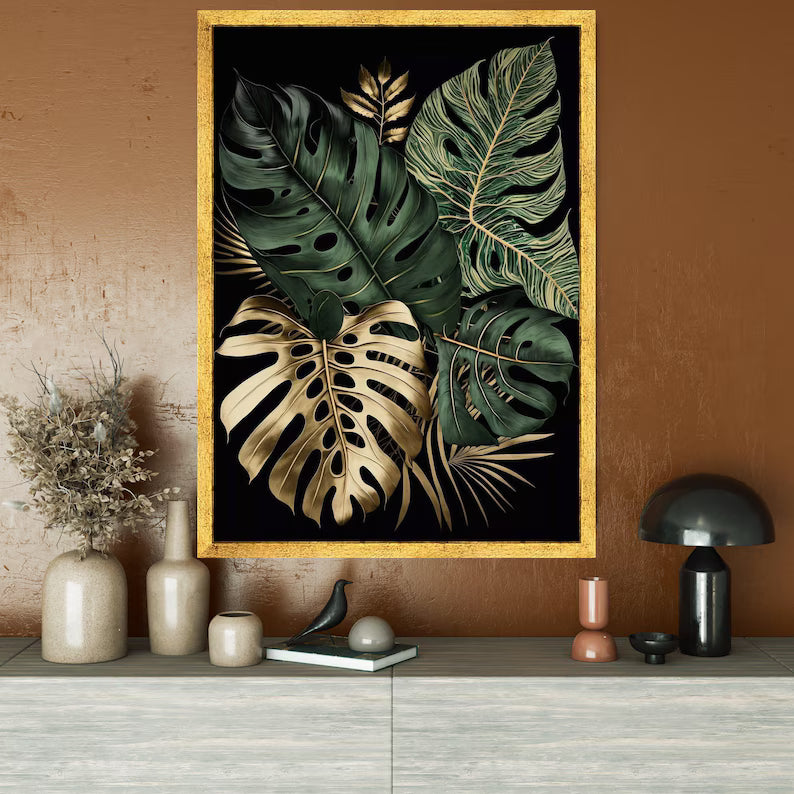Tropical Monstera Leaves