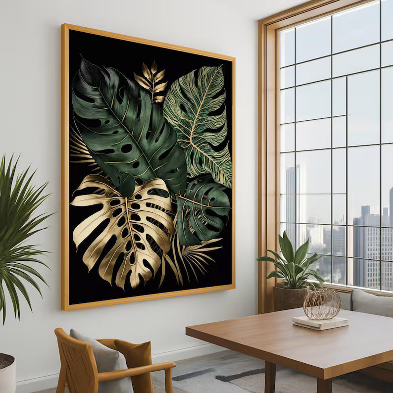 Tropical Monstera Leaves