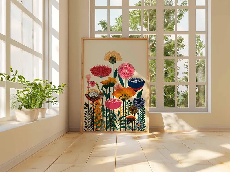 Colorful Botanical Wall Art Print
