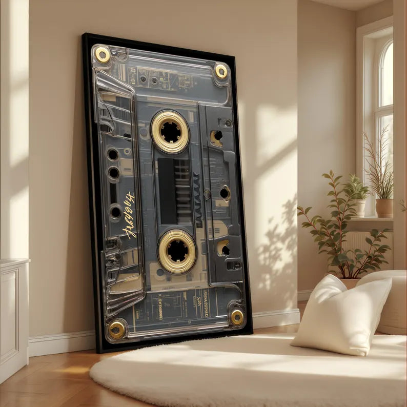 Retro Cassette Tape Canvas