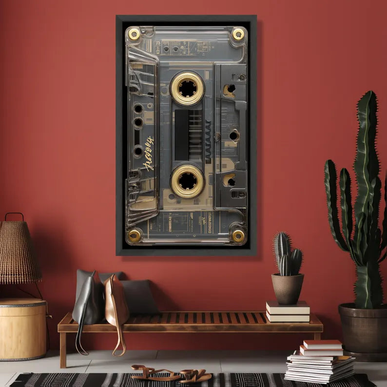 Retro Cassette Tape Canvas
