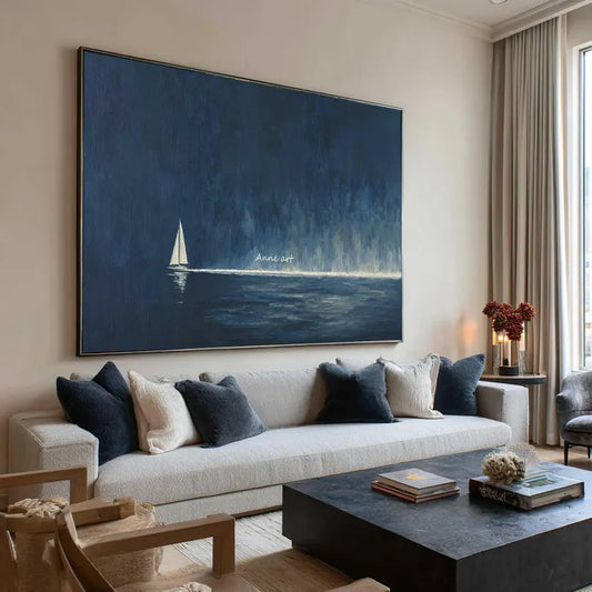 Dark Blue Rainy Seascape