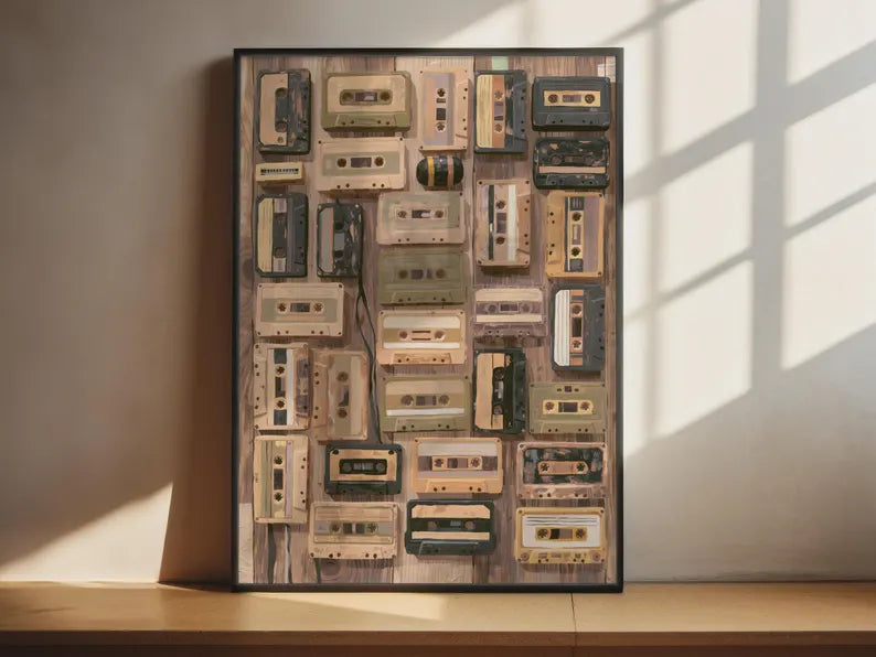 Retro Cassette Tape Canvas