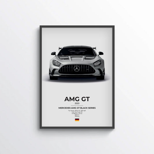 Mercedes AMG GT Black Series Poster