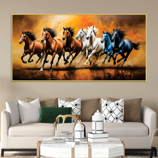 Scenic view of Seven Horses Running